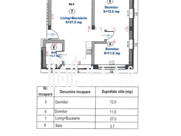 Apartament cu 3 camere | 54 MPU | Balcon | 2 locuri de parcare | Turnișor - foto 3