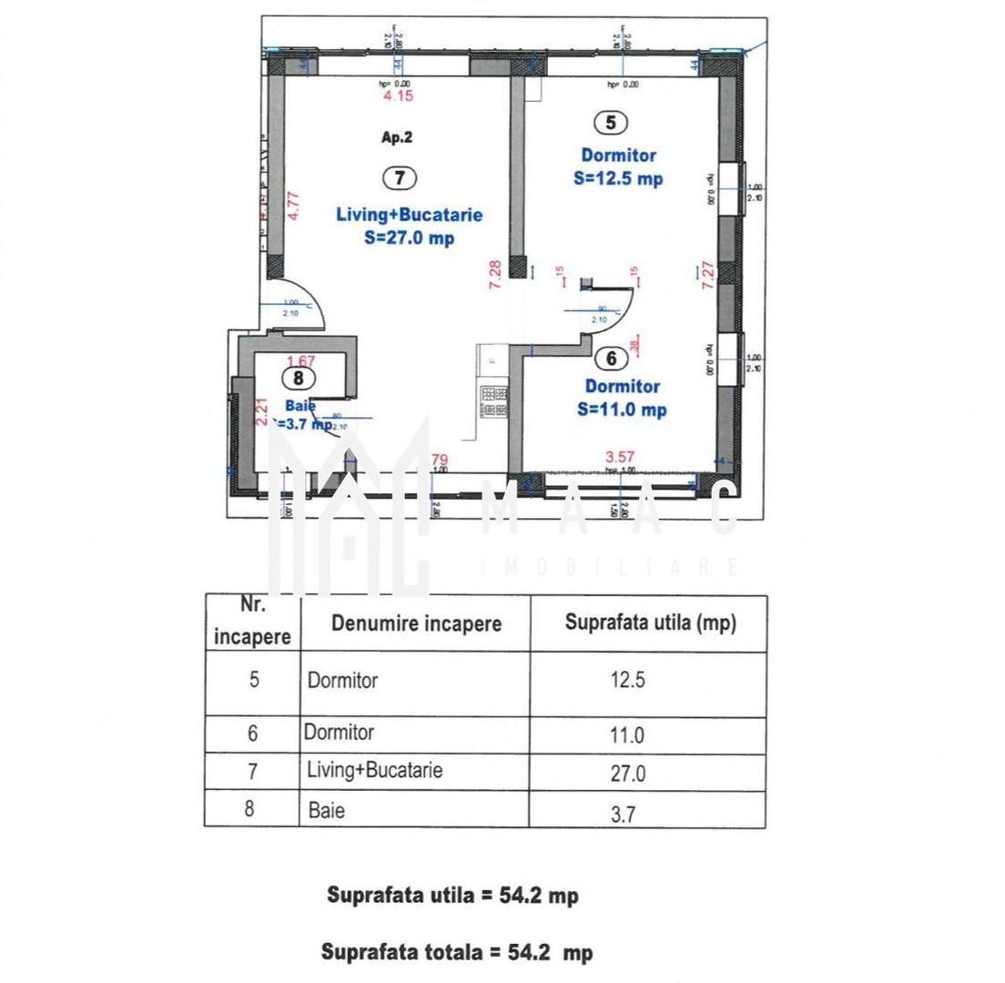 Apartament cu 3 camere | 54 MPU | Balcon | 2 locuri de parcare | Turnișor - foto 3