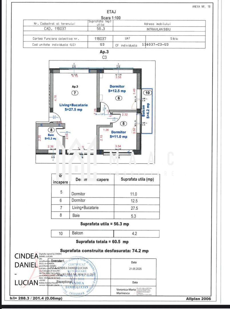 Apartament 3 camere | 56 MPU | Balcon | 2 Locuri de Parcare | Turnisor - foto 7