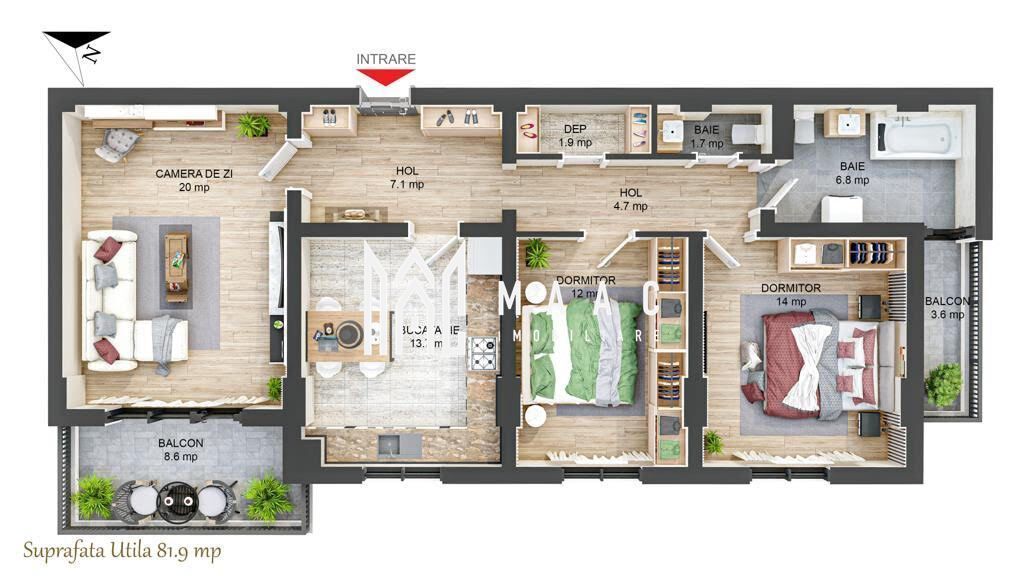 Apartament 4 camere I Nou I Decomandat I Balcon I Hipodrom - Imagine principala
