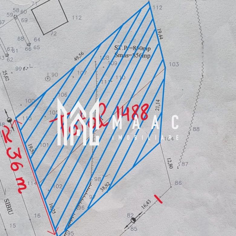 Teren intravilan I 1500mp I Front 36m I DN14 I Slimnic - Imagine principala