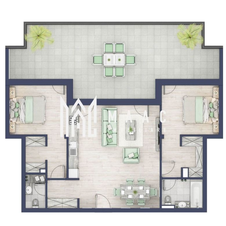 Penthouse 3  camere | Etaj 4 | Balcon 45.6 mp | Turnisor - Imagine principala