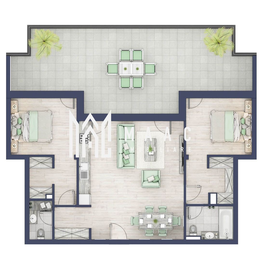 Penthouse 3  camere | Etaj 4 | Balcon 45.6 mp | Turnisor - Imagine principala