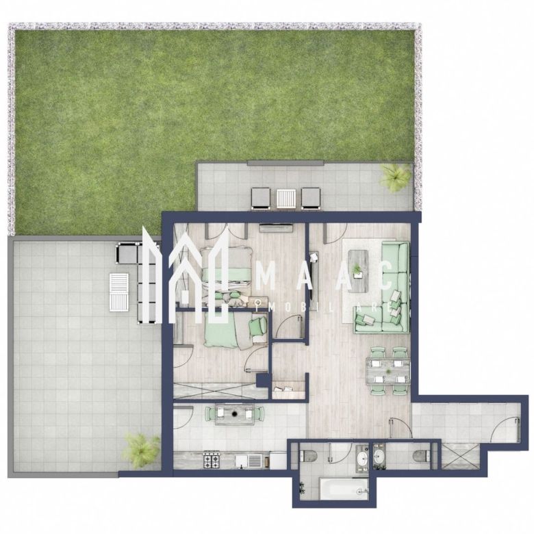 Apartament 3 camere | Balcoane 11.8 mp | Gradica ca. 107mp | Turnisor - Imagine principala