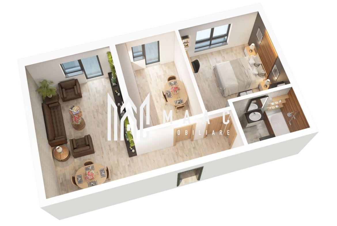 Apartament 3 camere | 61.2 MP| Gradin | Loc de parcare | Predare 2026 - foto 3