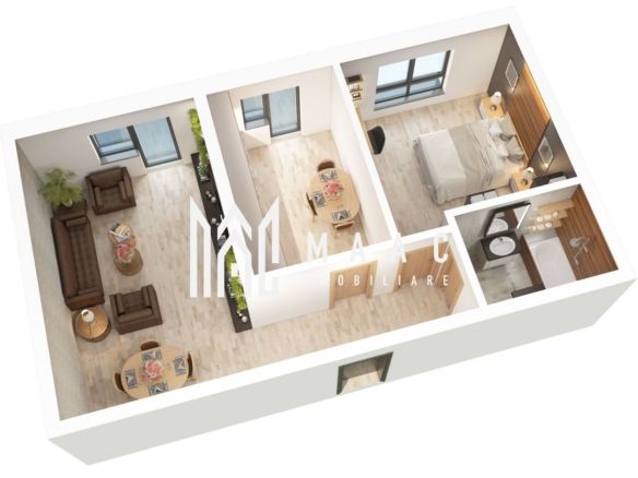 Apartament 3 camere | 61.2 MP| Gradin | Loc de parcare | Predare 2026 - foto 3