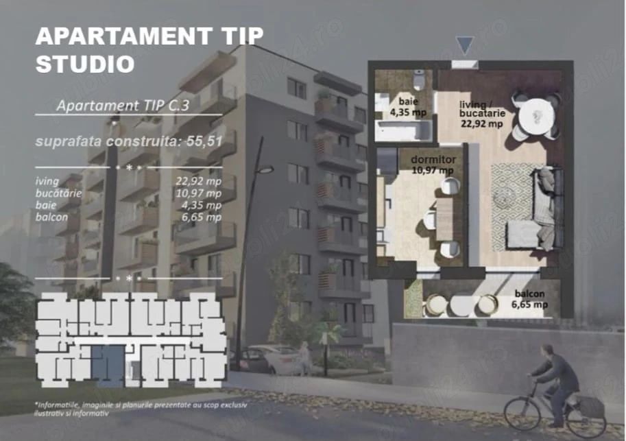 Studio de Vanzare - 47 mp - Berceni (Grand Arena) - foto 4