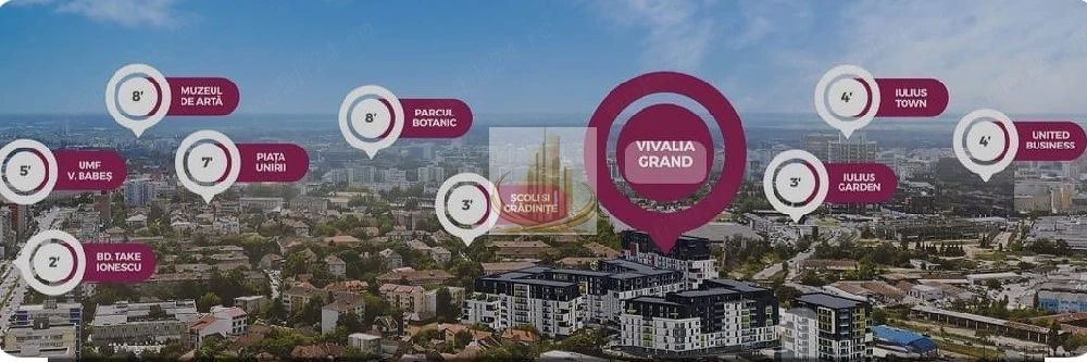 Apartament, zona centrala, 3 cam, 2 bai, parter, Complex Vivalia - foto 5