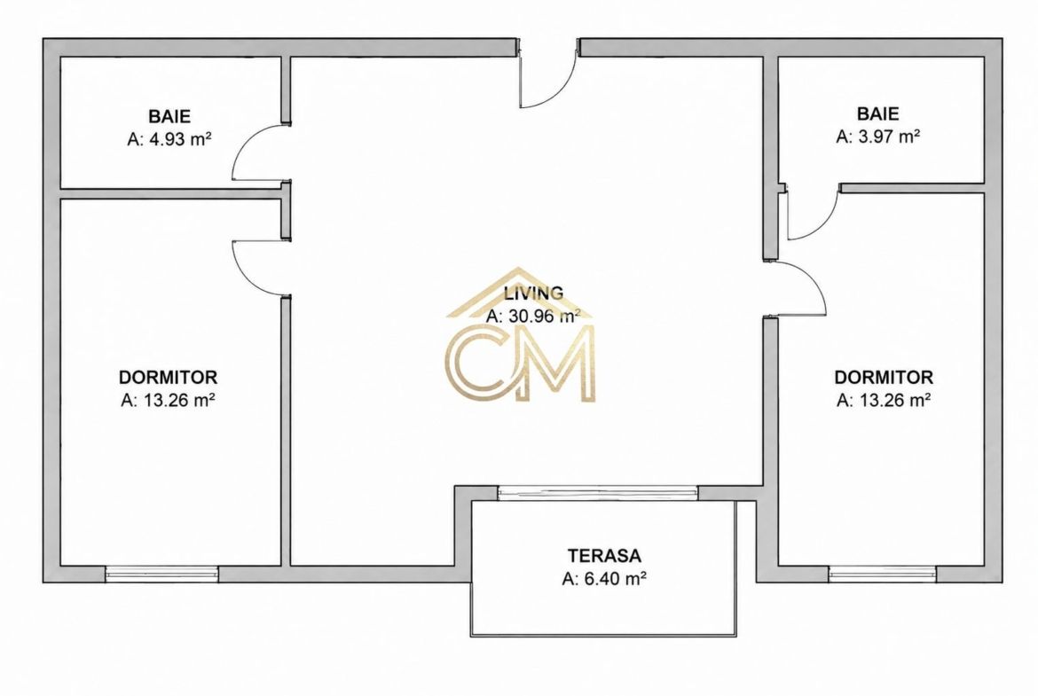 Apartament 3 Camere- 66,5 MPU-Parter-Terasa-Parcare - foto 5