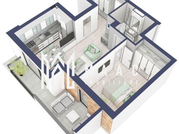 Apartament 2 camere | Terasa 9.5 mp | Turnisor - foto 2