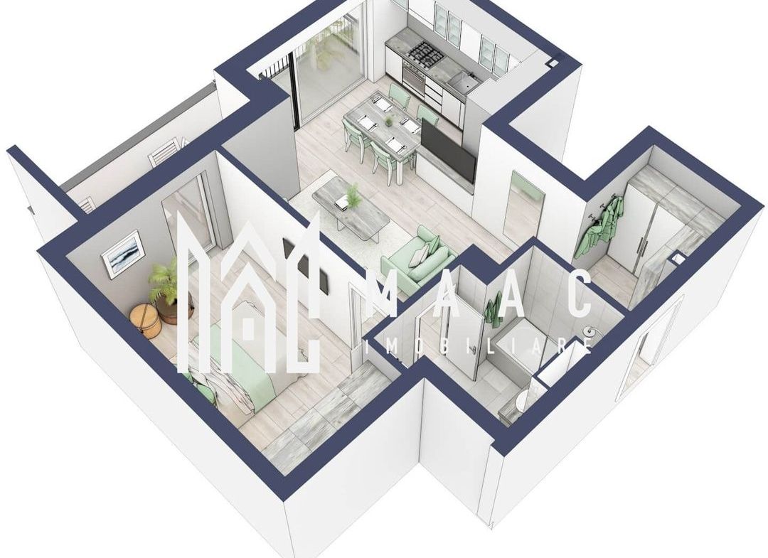 Apartament 2 camere | Terasa 9.5 mp | Turnisor - foto 3