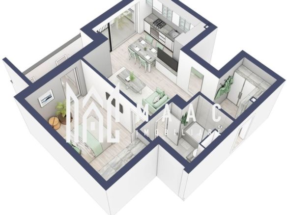 Apartament 2 camere | Terasa 9.5 mp | Turnisor - foto 3