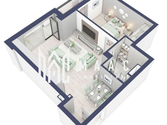 Apartament 2 camere | Etaj 1 | Balcon 9.5 mp | Turnisor - foto 3