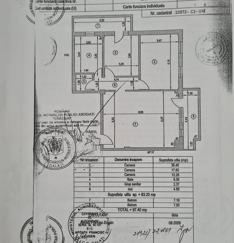 De vanzare apartament cu 3 camere, General, etaj 5/5 cu lift, 120.000 euro - foto 2