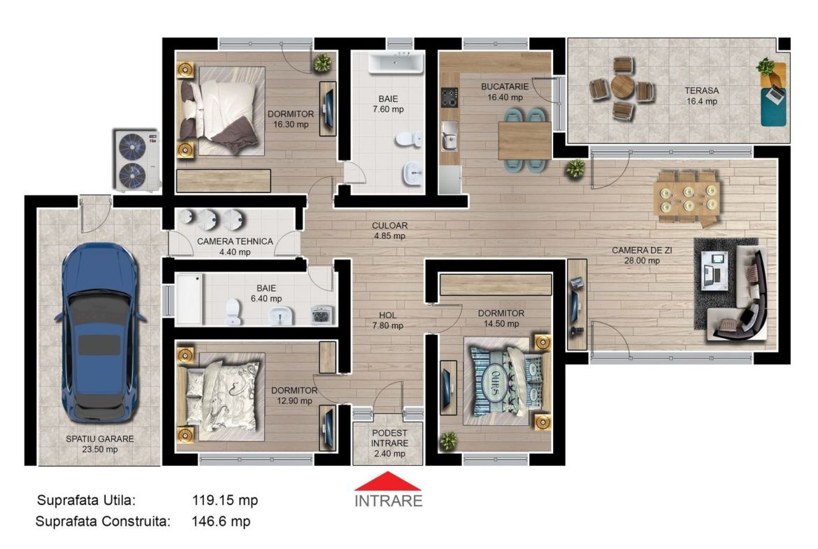 Casa individuala 4 camere finalizata intabulata Cartier Izvor Tarlungeni Brasov - foto 2