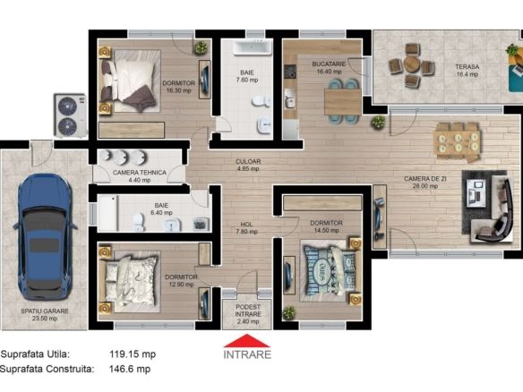 Casa individuala 4 camere finalizata intabulata Cartier Izvor Tarlungeni Brasov - foto 2