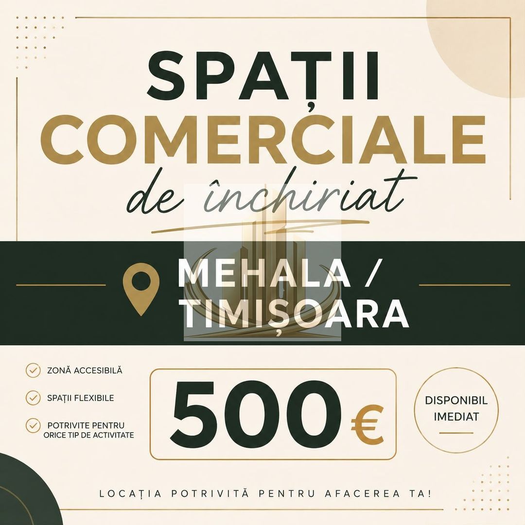 Spații Comerciale Mehala | 61 mp | 57 mp | 35 mp | SAD - Imagine principala Spații Comerciale Mehala | 61 mp | 57 mp | 35 mp | SAD - Imagine principala