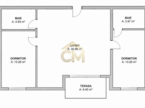Apartament 3 Camere- 66,5 MPU-Etaj 1-Balcon - Imagine principala