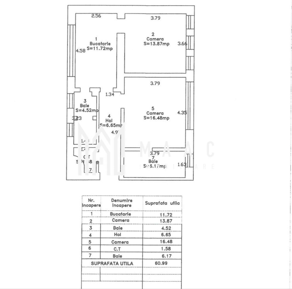 Apartament 2 camere de vânzare | Sibiu | Ultracentral | 2 băi - foto 8
