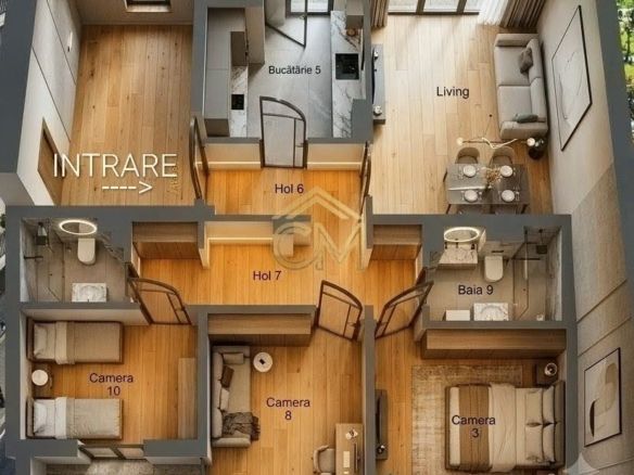 Apartament 4 Camere-2 Bai-2 Balcoane- Pivnita-80 MP - foto 2