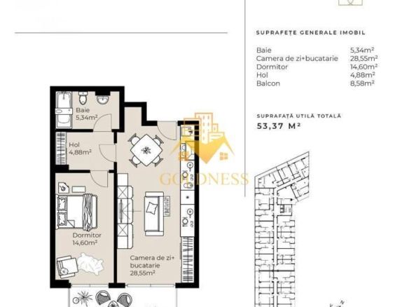 Oportunitate de investitie Soporului 19!Apartament 2 camere Gheorgheni - foto 2