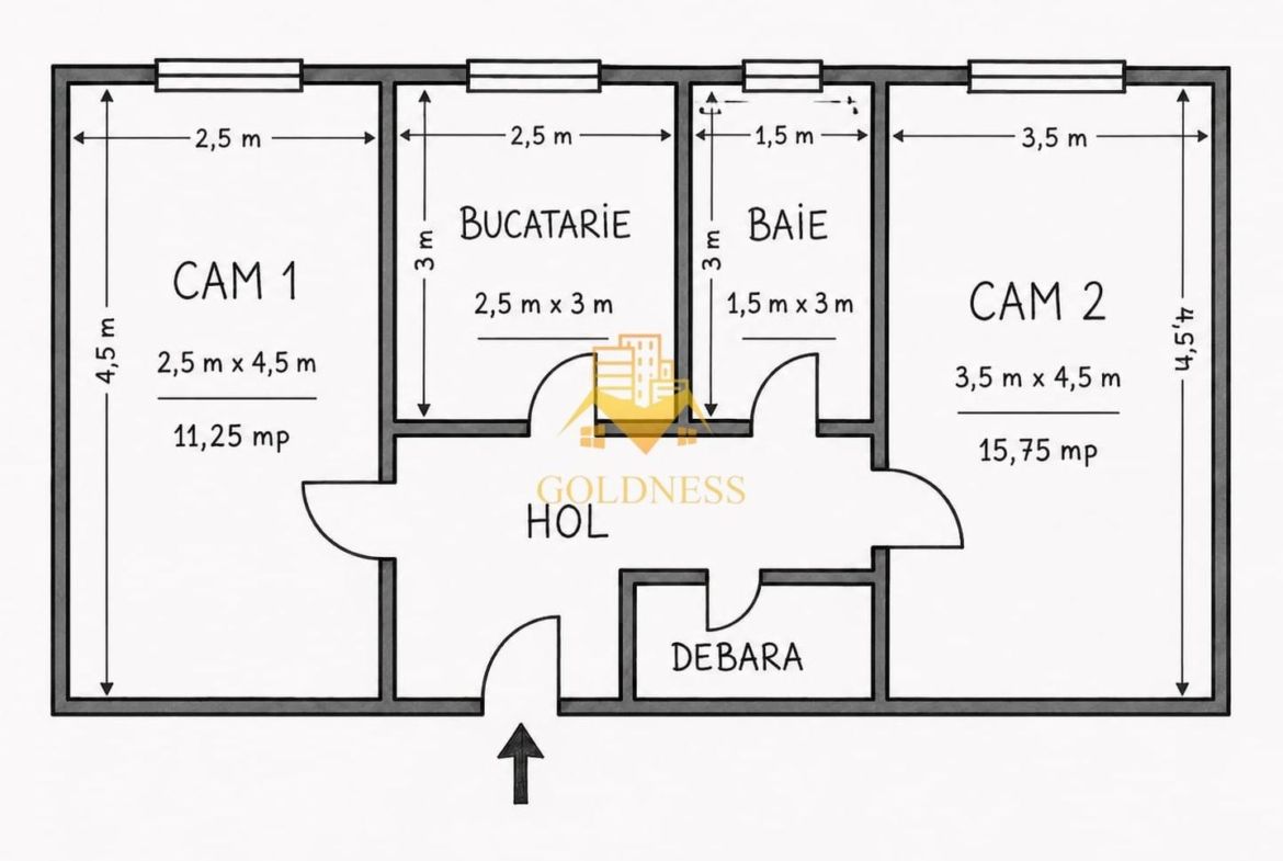 Apartament 2 camere decomandate orientat Sud, et 3/4, P-ta M. Viteazu! - foto 7