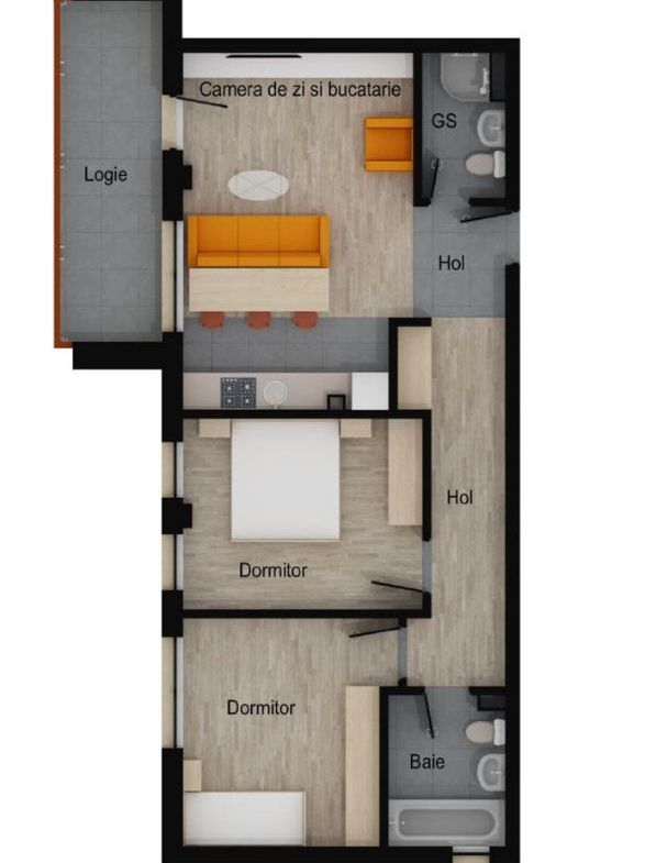 Apartament 3 camere, 2 bai, etaj intermediar, balcon, garaj, boxa - foto 6
