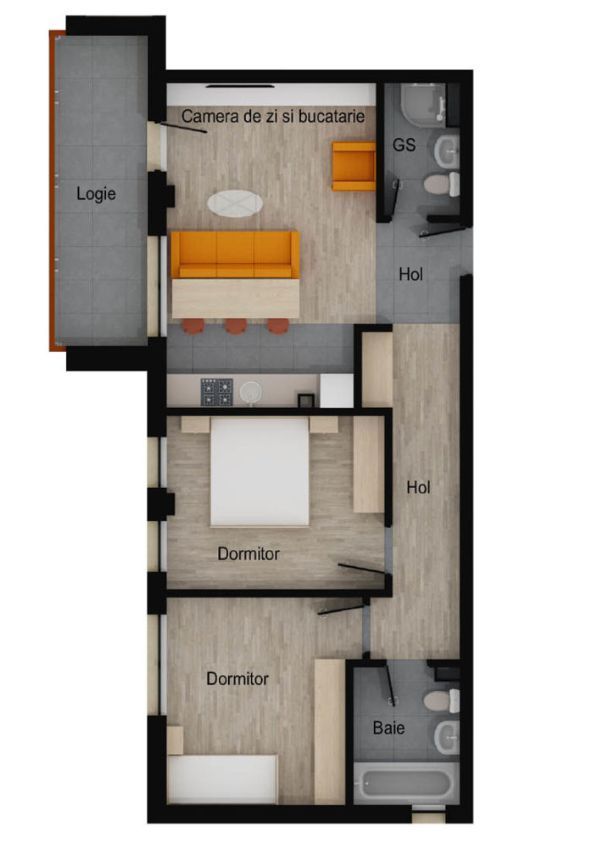 Apartament 3 camere, 2 bai, etaj intermediar, balcon, garaj, boxa - foto 6