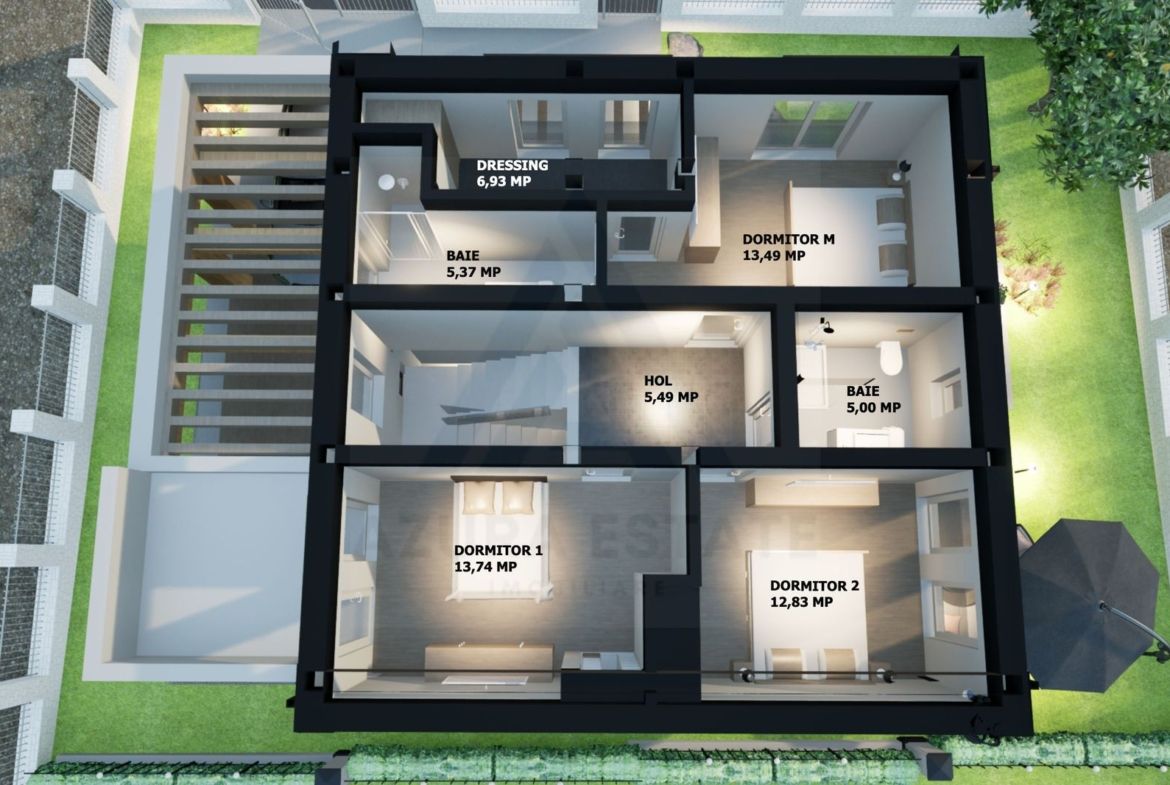 Casa individuala premium 4 camere 3 bai teren 365 mp Calea Cisnadiei - foto 3
