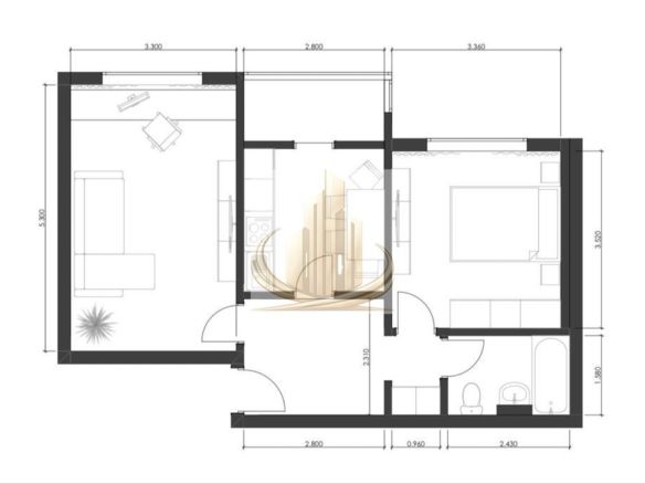 Apartament cu 2 camere de vânzare – Zona Aradului, Piața Verde - Imagine principala