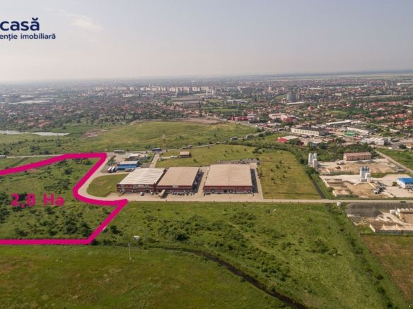 Teren industrial 28812 mp în Parcul Industrial UTA2 Arad - Imagine principala