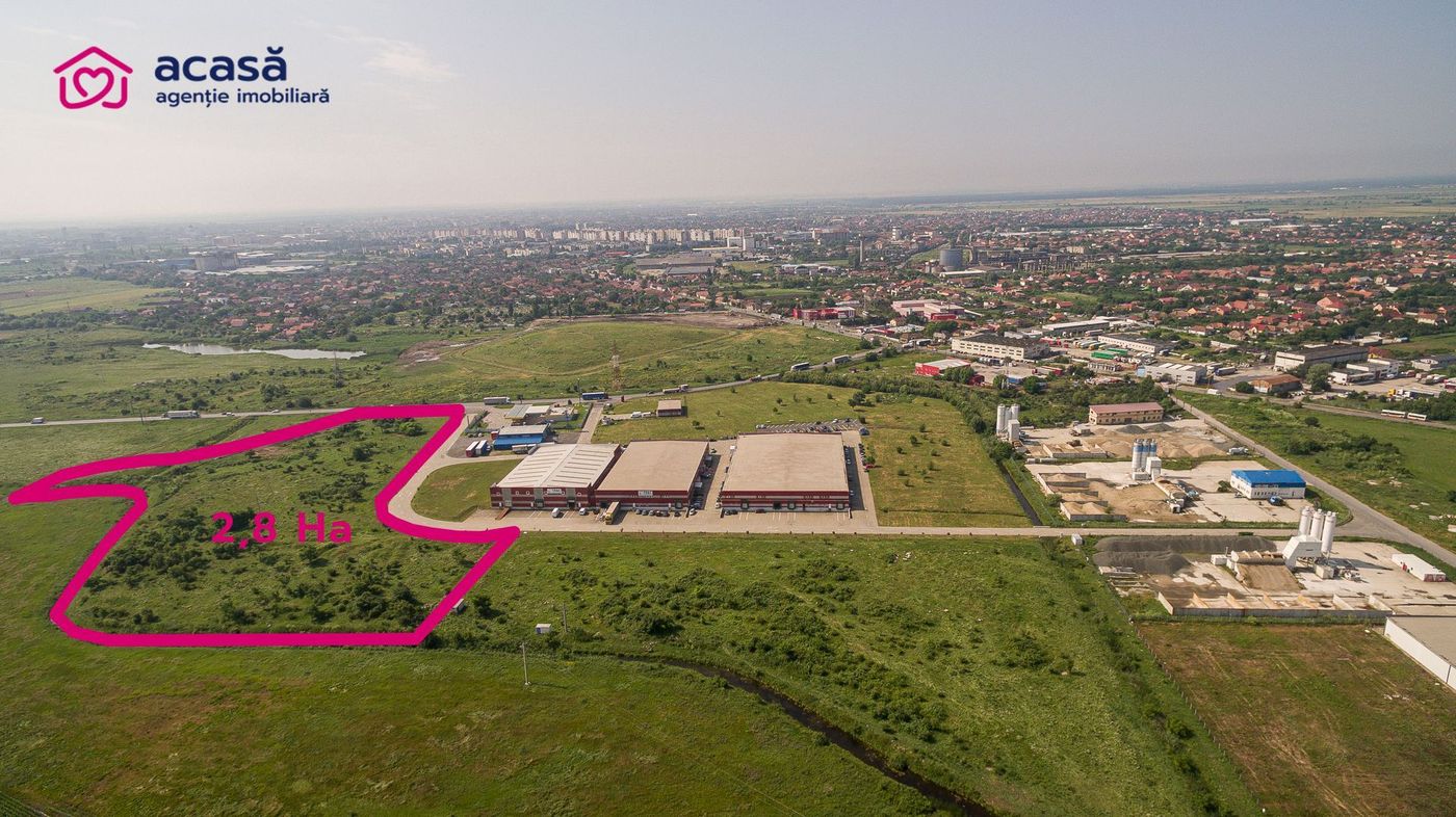 Teren industrial 28812 mp în Parcul Industrial UTA2 Arad - Imagine principala