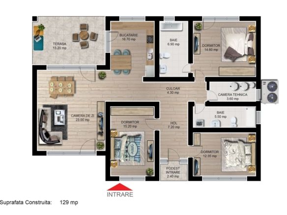 Casa individuala finalizata intabulata 4 camere Cartier Izvor Tarlungeni Brasov - foto 2