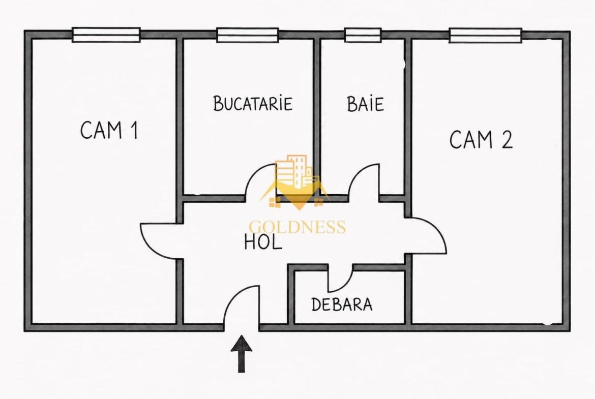 2 camere decomandate | Central, Mihai Viteazu| Etaj 2, orientat Sud| - foto 6