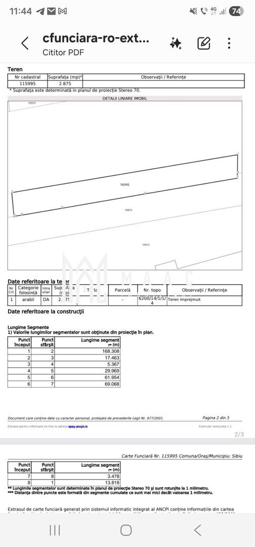 Teren intravilan 2.875 mp | Industrial Vest, Sibiu | 18 m - Imagine principala
