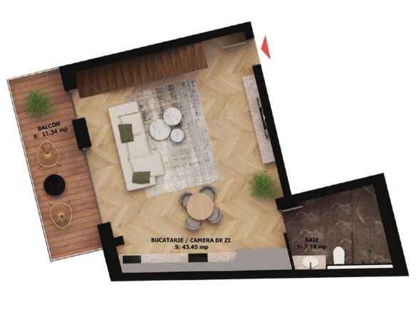 Apartament nou, 2 camere, 240 500 Euro. Comision 0. - Imagine principala