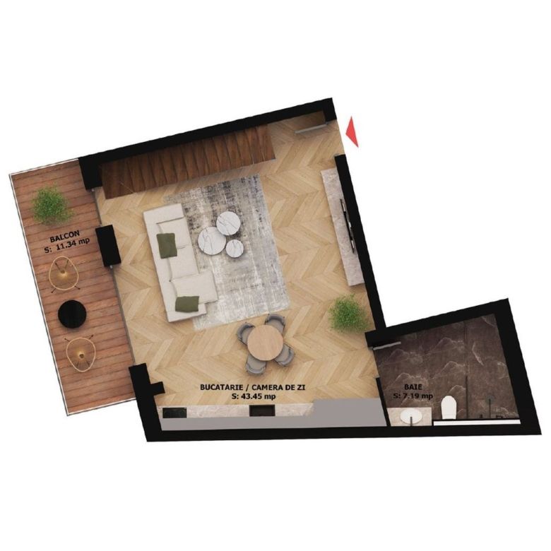 Apartament nou, 2 camere, 240 500 Euro. Comision 0. - Imagine principala