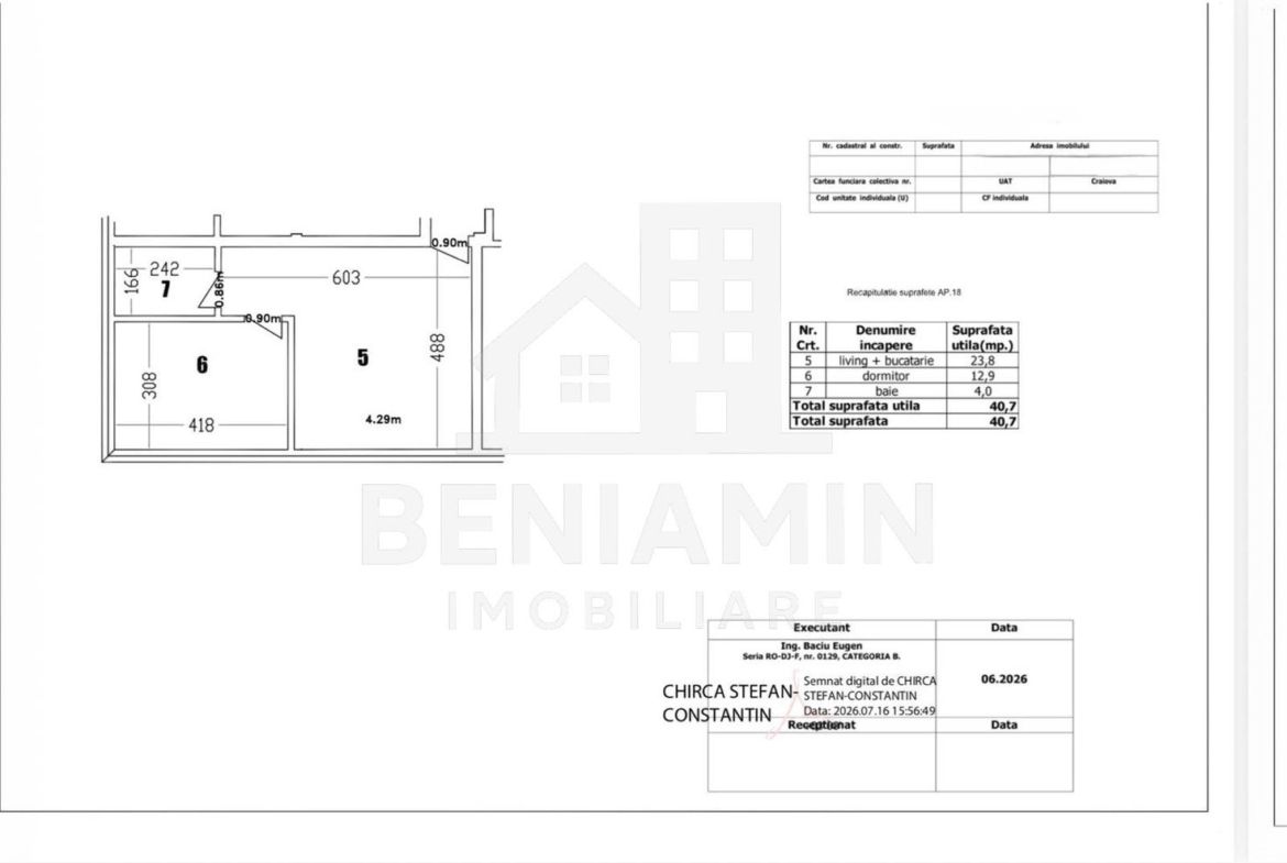 Apartament tip studio-Bloc nou-Incalzire in pardoseala-etaj 3-liber - foto 6