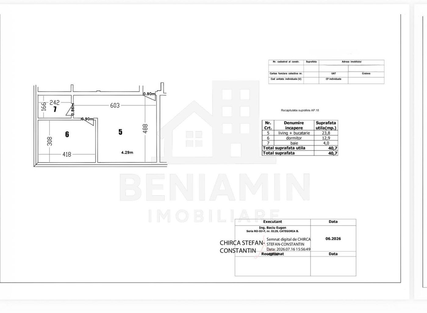 Apartament tip studio-Bloc nou-Incalzire in pardoseala-etaj 3-liber - foto 6