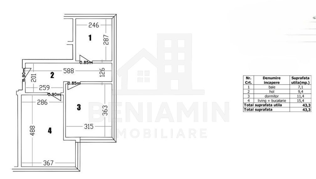 Apartament-Bloc Nou-Gradina Botanica-Etaj 3-Centrala-La Cheie-Liber - foto 7