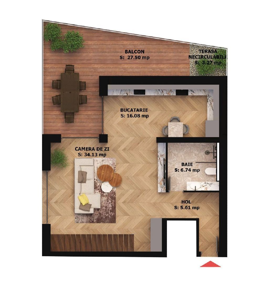 Apartament nou, 2 camere, 281 800 Euro. Comision 0. - Imagine principala Apartament nou, 2 camere, 281 800 Euro. Comision 0. - Imagine principala