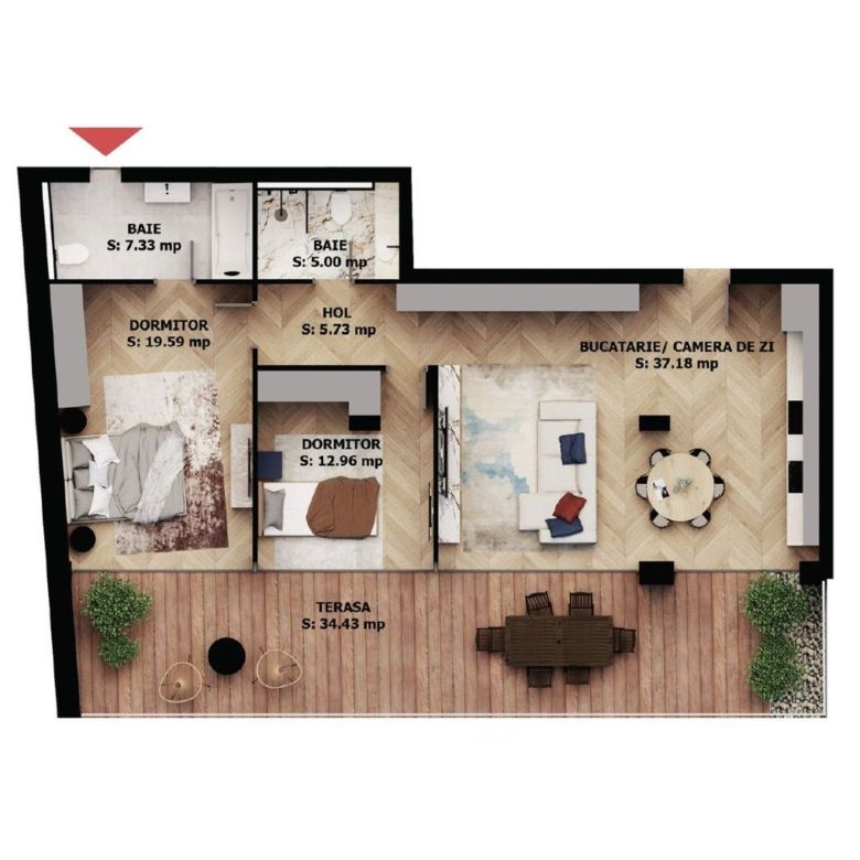 Apartament nou, 3 camere, 264 500 Euro. Comision 0. - Imagine principala