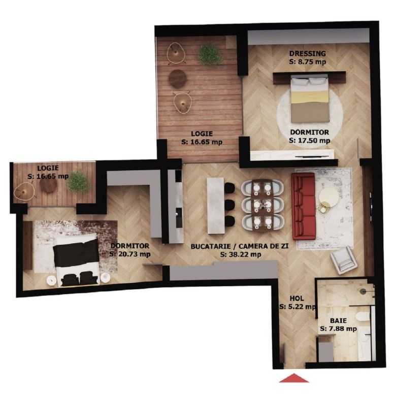 Apartament nou, 3 camere, 273 500 Euro. Comision 0. - Imagine principala