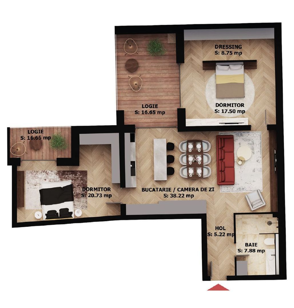 Apartament nou, 3 camere, 273 500 Euro. Comision 0. - Imagine principala