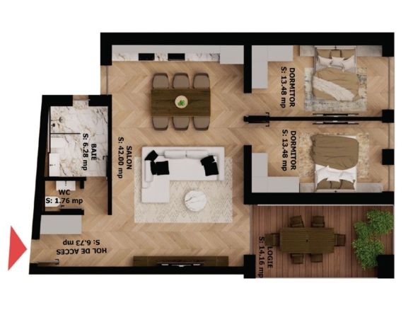 Apartament nou, 3 camere, 227 000 Euro. Comision 0. - Imagine principala