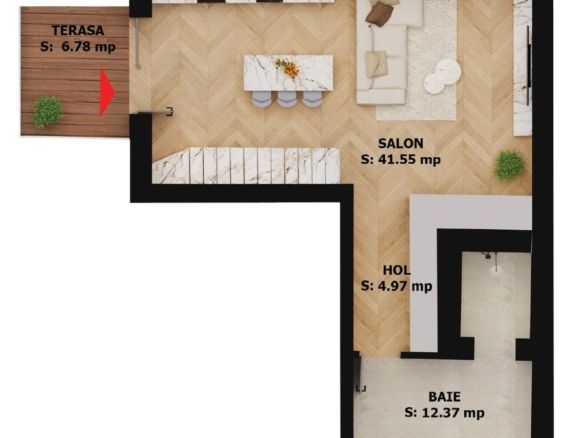Apartament nou, 2 camere, 261 500 Euro. Comision 0. - Imagine principala