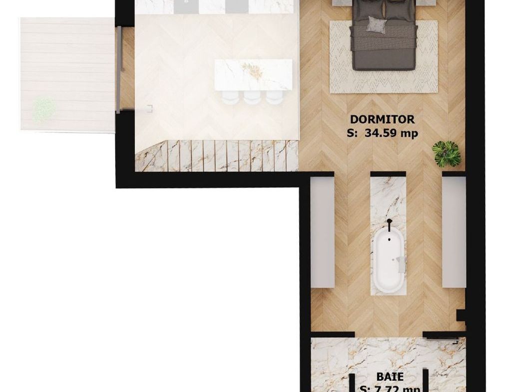 Apartament nou, 2 camere, 261 500 Euro. Comision 0. - foto 2