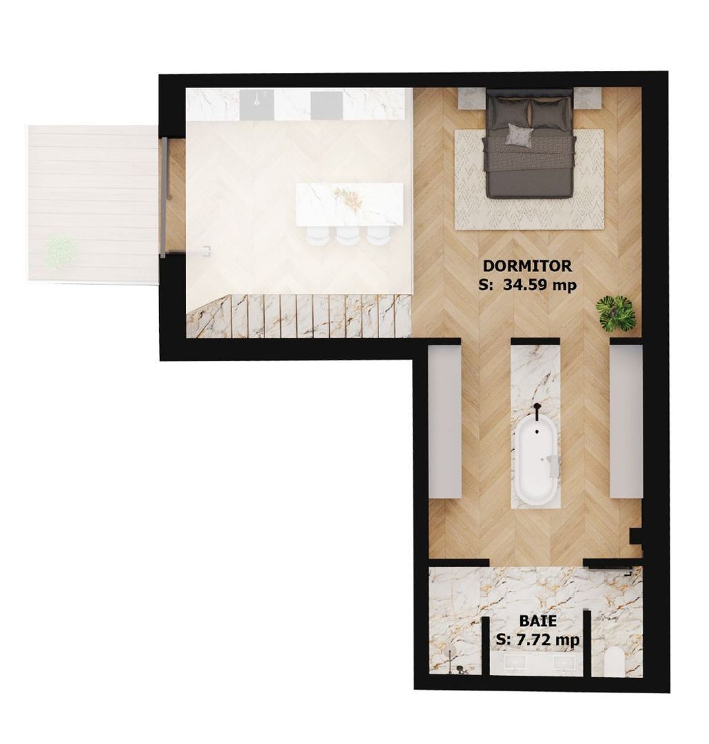 Apartament nou, 2 camere, 261 500 Euro. Comision 0. - foto 2