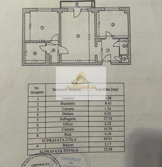 Apartament de Vanzare - 2 Camere - 52 mp - Tineretului - foto 3