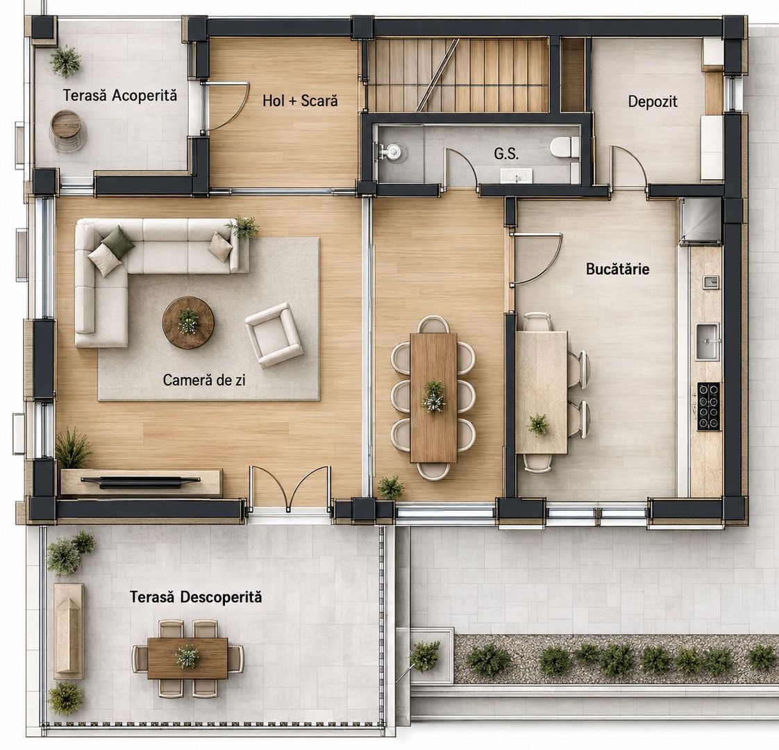 2x casa individuala 4 camere decomandate, 3 bai, Tureni - foto 3